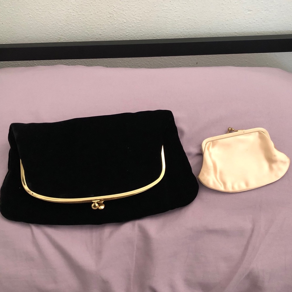 Coblentz Velvet Suede Fold Over Clutch